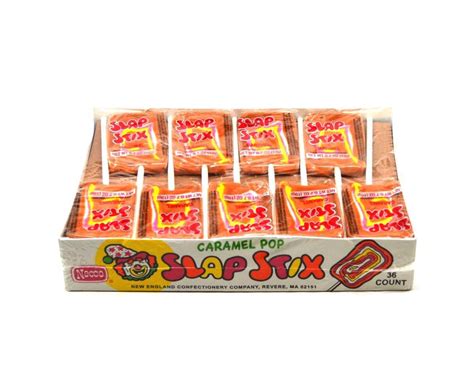 Slap Stix T Caramel Pops 36 Box Candy Favorites