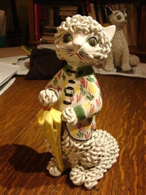 Early C1940 Spaghetti Cat Marked Italy Largish 1075 High And I