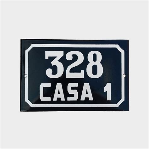 Placa Esmaltada Número de Casa ou Nome Rua 12x18 cm Elo7