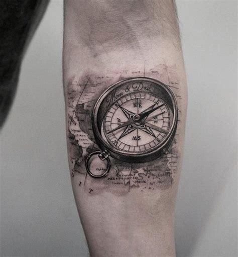 100 Awesome Compass Tattoo Designs Cuded Compass Tattoo Design