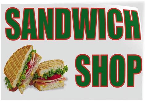 Sandwich Shop Indoor Store Sign Vinyl Decal Sticker 8" - Walmart.com