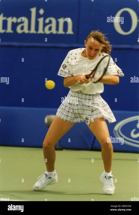 Schweizer Tennisspielerin Martina Hingis 1990er Jahre Stockfotografie