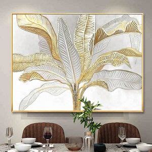 Gold Leaf Paintinggold Wall Artart Painting Wall Abstract Etsy Hong