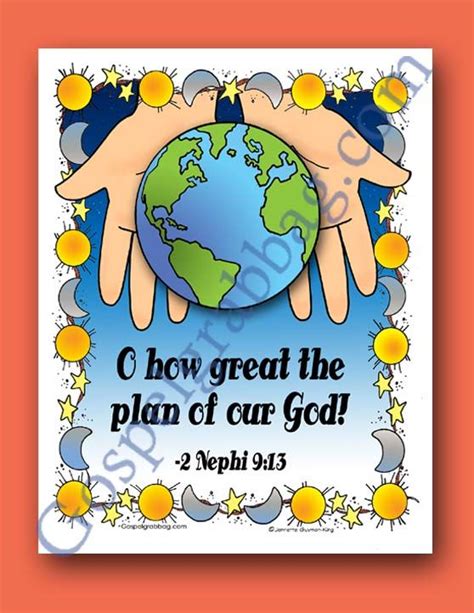 Scripture Poster Nephi Plan Of Salvation Lds Coloring Pages