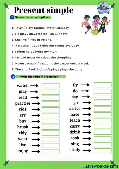 Present Simple Worksheets English Esl Worksheets Activities