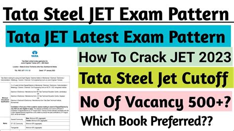 Tata Steel JET 2023 Latest Exam Pattern No Of Question How Many No