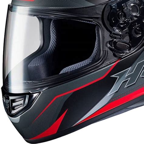 Capacete HJC CS 15 Trion Vermelho Grid Motors