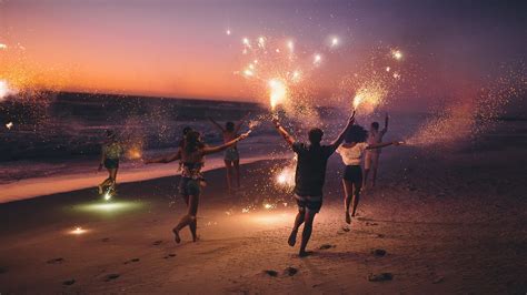 Beach Fireworks Wallpapers on WallpaperDog