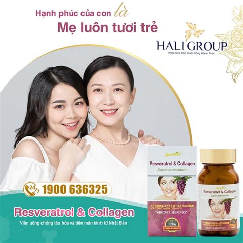 Viên Nén Resveratrol Collagen Plus Jpanwell Nhật Bản