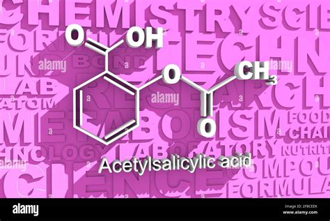 Formule Chimique Structurale De L Acide Ac Tylsalicylique Rendu D De