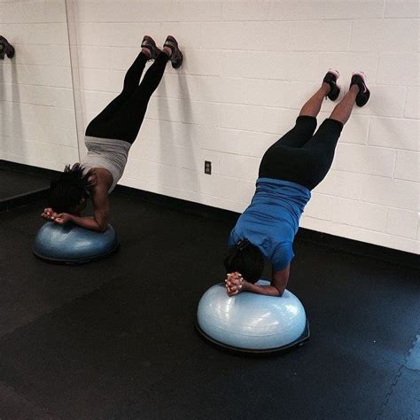 Bosu Ball Wall Bosufitness Motivation Determination Partner