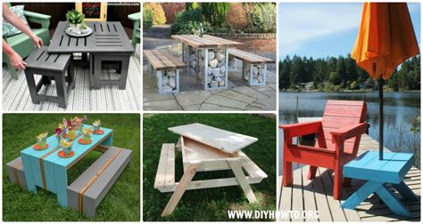 DIY Outdoor Table Ideas & Projects Free Plans Instructions