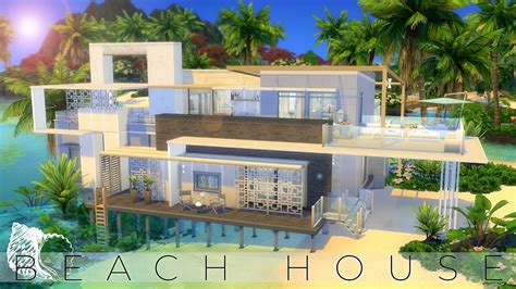 The Sims 4 Speed Build 🌴 Sunny Pier Beach House 🌴 Nocc Youtube