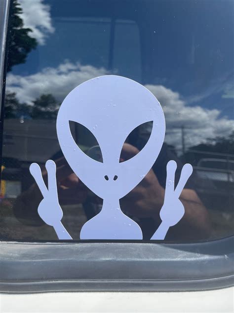 Alien Car Decal Accessories For Side Window Decals Waterproof Bumper