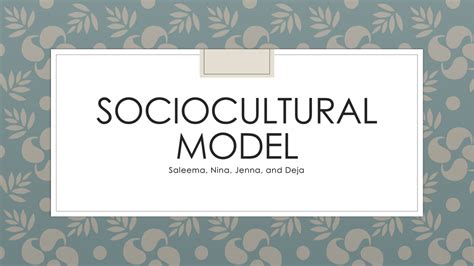 Sociocultural Model