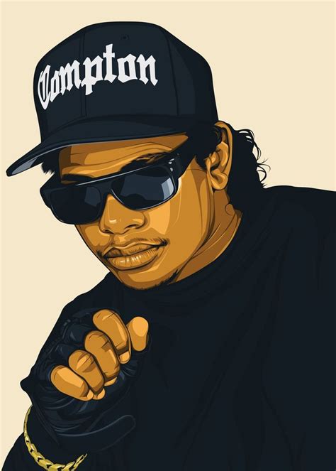 Eazy E Poster By Art By Bikonatics Displate Hip Hop Artwork Hip