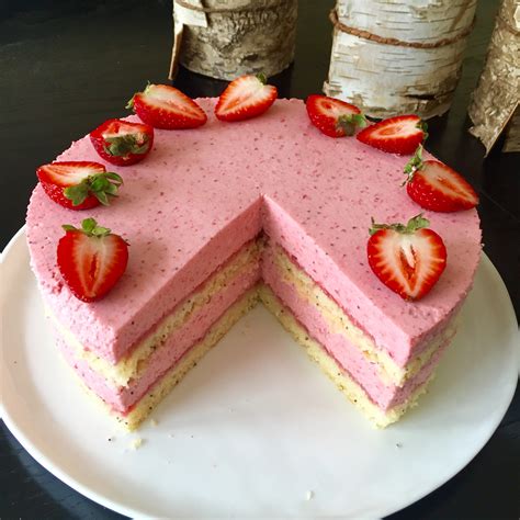 Double Strawberry Mousse Cake Abby Dodge