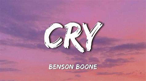 Benson Boone Cry Lyrics Youtube