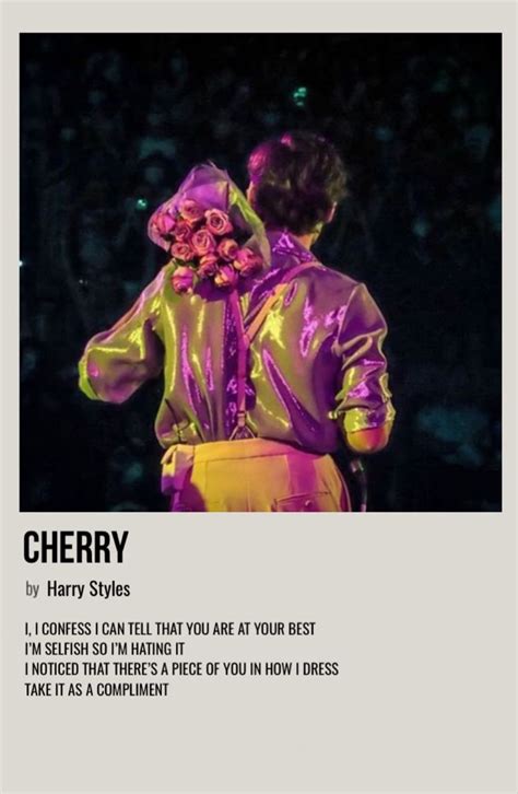 Cherry In 2024 Harry Styles Poster Harry Styles Music Poster Design