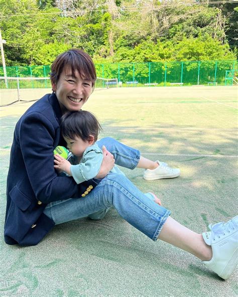 杉山愛さんのインスタグラム写真 杉山愛instagram「ゴールデンウィークは Piscshonan で 12歳以下の大会があり