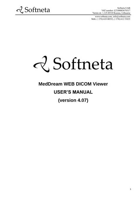 Pdf Meddream Web Dicom Viewer Softneta Installing Meddream For