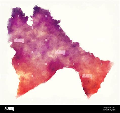 Sennar state watercolor map of Sudan Stock Photo - Alamy