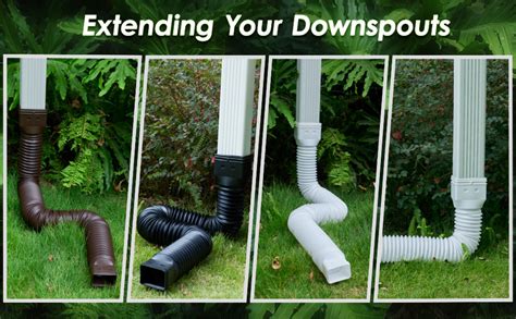 Gutter Downspout Extensions Pack Flexible Rain Gutter Downspout