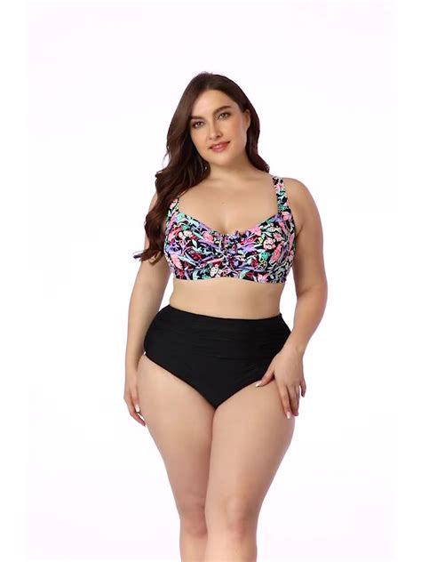 Qy Low Price Wholesale Fat Woman Bikini Sexy Plus Size Swimwear