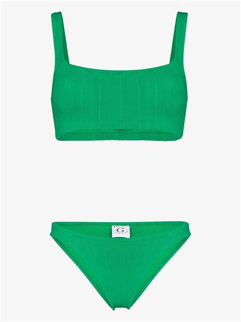 Hunza G Green Helena Nile Bikini Browns