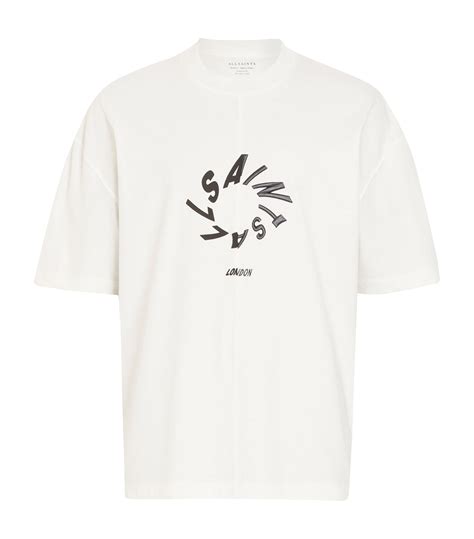 Mens Allsaints White Oversized Halo T Shirt Harrods Uk