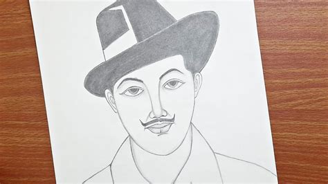 How To Draw Bhagat Singh Drawing Step By Step Pencil Sketch Of Bhagat