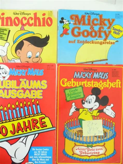 4 X COMIC Walt Disney Micky Maus Pinocchio Jubiläums Sonderheft