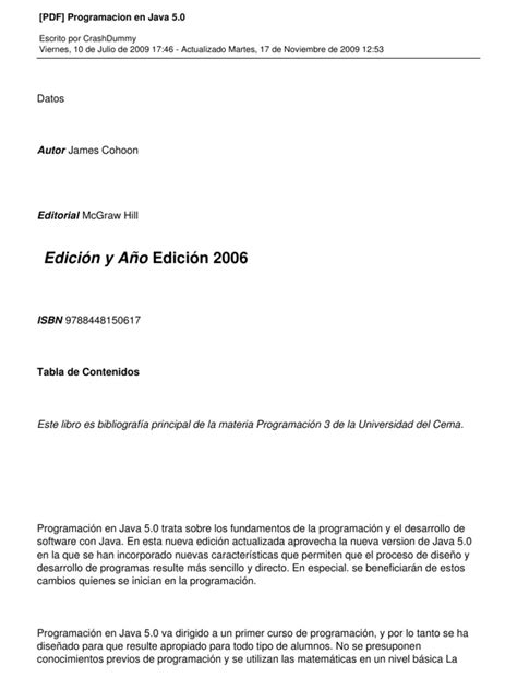 PDF Programacion en Java 50 | PDF | Java (lenguaje de programación ... 