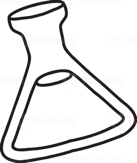 Hand Drawn Triangular Laboratory Bottle Illustration 13126870 Png