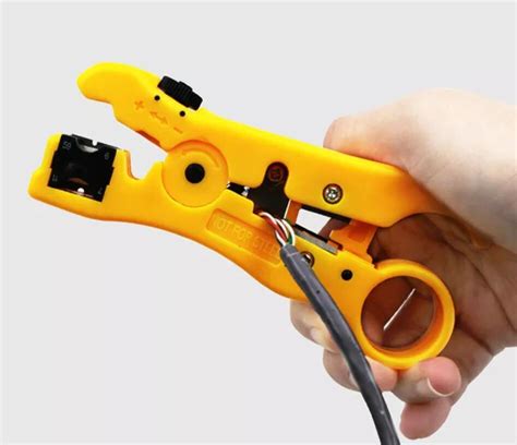 Adjustable Coaxial Cable Crimper Stripper Compression Hand Tool Coax