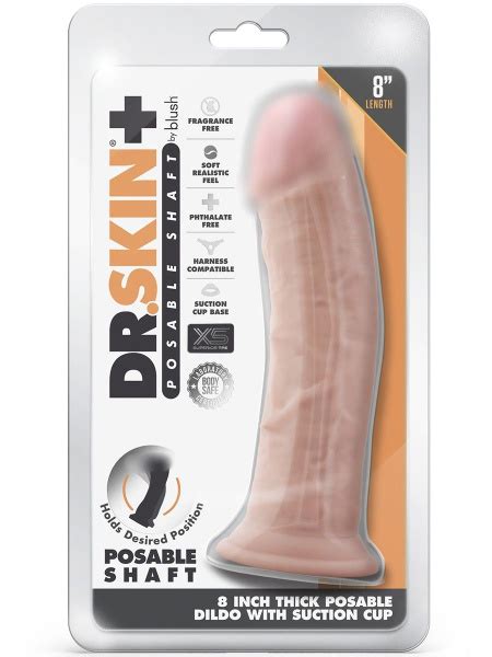 Blush Novelties Dr Skin Plus Inch Thick Posable Dildo