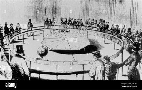 Foucault's Pendulum. Illustration depicting the demonstration of ...