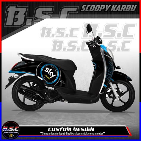 Jual Sticker Decal Full Body Scoopy Karbu Scoopy Old Motif Sky Shopee