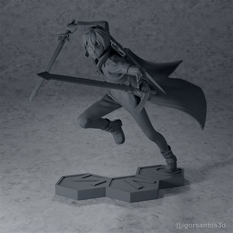 Kirito Sword Art Online 3d Model 3d Printable Cgtrader