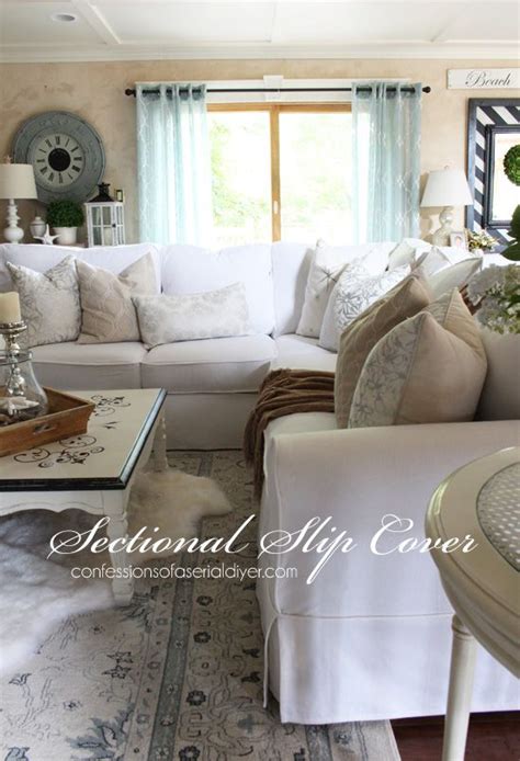 Stylish Sectional Slip Cover Transformation