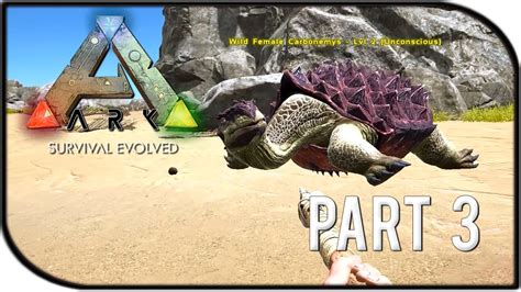 Ark Survival Evolved Gameplay Part Taming Dinosaurs Turtles