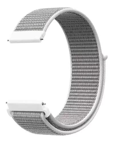 Pulseira Nylon Loop Encaixe Universal 22mm Todas As Cores Cor Branco