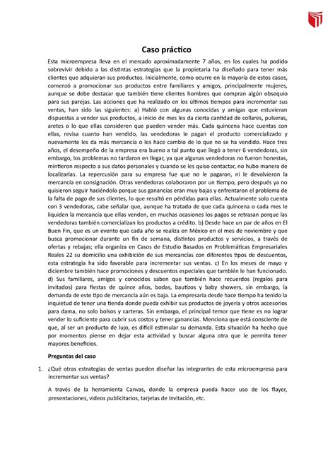 Caso Pr Ctico Pensamiento Sistematico Caso Pr Ctico Esta