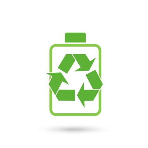 Green Battery With Recycle Symbol Icon Vector Illustration 6111037 Vector Art At Vecteezy