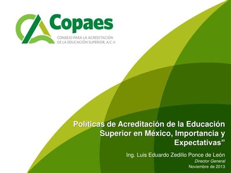 PPT Pol íticas de Acreditación de la Educación Superior en México