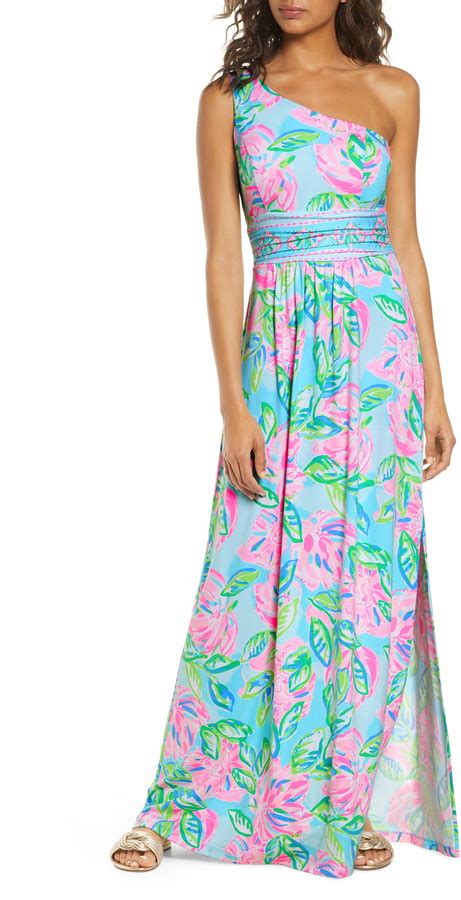 Lilly Pulitzer Malia One Shoulder Maxi Dress Shopstyle