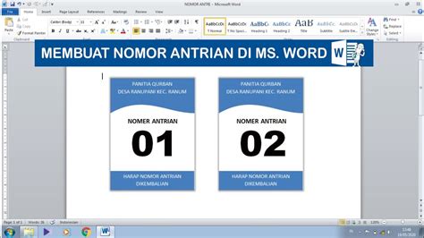 Awasome Cara Membuat Nomor Urut Kupon Di Word Ideas Blog Ihsanpedia