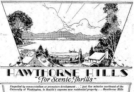 Hawthorne Hills real estate advertisement | Wedgwood in Seattle History