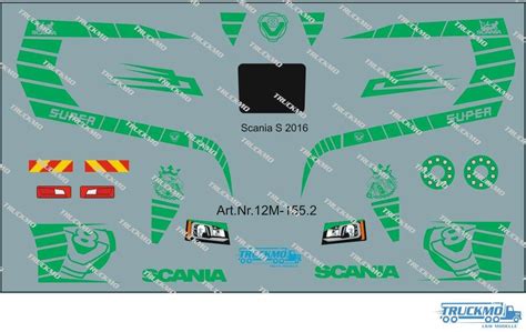 TRUCKMO Decal Scania S 2016 12M 155 TRUCKMO Modèles réduits de