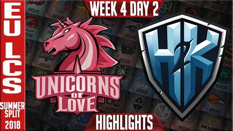 UOL Vs H2K HIGHLIGHTS EU LCS Summer 2018 Week 4 Day 2 Unicorns Of